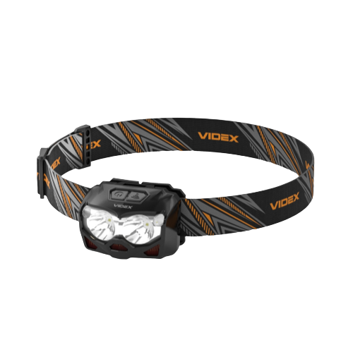 Фонарик LED налобный 500Lm 5000К черный VLF-H055D Videx