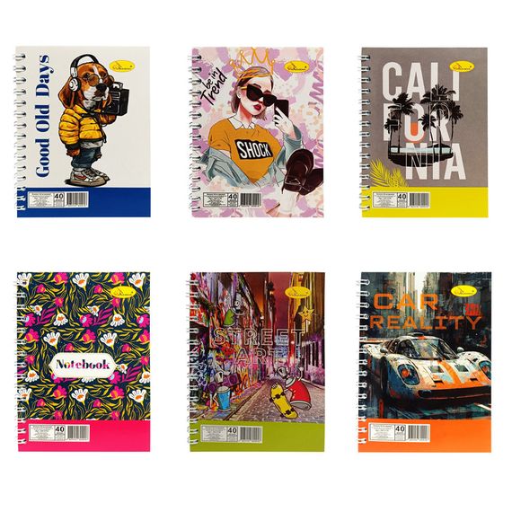 Блокнот для записів АП-1711 А6, 40 аркушів, пружина збоку