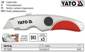 Нож YATO Польща ніж трапецевидний YT-7520