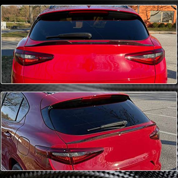 Нижний спойлер V2 (2017-2023, Сухой карбон) для Alfa Romeo Stelvio 2016- гг | Зображення 4