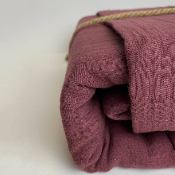 Комплект постільної білизни SoundSleep Muslin Burgundy євро (2251736450012) | Зображення 3