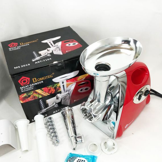 М'ясорубка звичайна Domotec MS-2019 2400 Вт, М'ясорубка для помідорів Легка у використанні ' DL-44 | Зображення 9