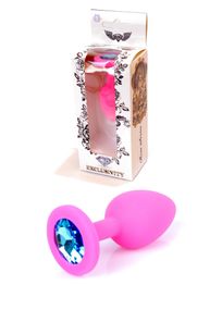 Анальна пробка B - Series HeavyFun Jawellery Pink Silikon, рожево-синя