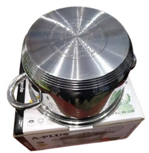 Кастрюля из нержавеющей стали A-Plus WK-2167 3.9 л со стеклянной крышкой с многослойным дном | Зображення 4