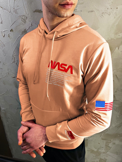 Худи НАСА весна бежевый S L