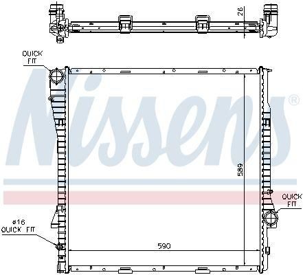 Радиатор Bmw X5 E53   \ Моторы M57 D30 \ M54 B30  \ M62 B44  2000- | Зображення 1
