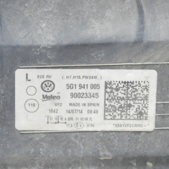 Фара ліва Volkswagen Golf VII 2012-2017 Фара передня ліва Фольксваген Гольф 7 5G1941005 | Зображення 6