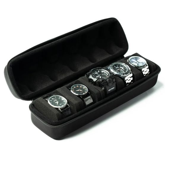 Компактний travel watch case на 5 годинників — преміальний футляр для подорожей та зберігання