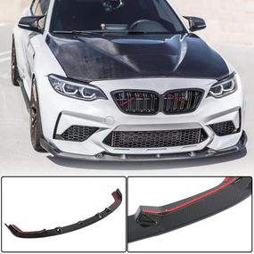 Накладка на передній бампер Lip V5 (для F87 M2 Competition, Карбон) для BMW 2 серія F22/23 2014-2021 рр