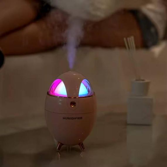Ультразвуковий зволожувач повітря Humidifier у формі яйця Рожевий