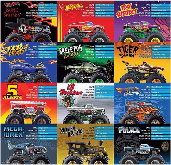 Hot Wheels Monster Trucks Ultimate Chaos 12 Pack. Подарунковий набір 12 монстр-траків Хот Вілс у масштабі 1:64 | Зображення 5
