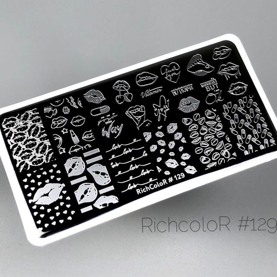 Пластина 129 для стемпинга RichColor (12х6см)