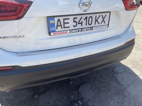 Накладка на задній бампер OmsaLine (2017-2021, нерж) для Nissan Qashqai рр | Зображення 1