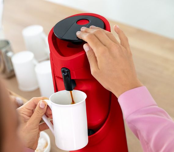Термос Tefal Ponza Pump, 1.9л, пластик, скло, червоний (K3140314) | Зображення 6