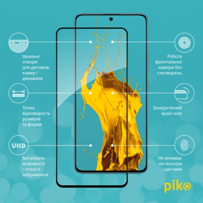 Стекло защитное Piko Full Glue Xiaomi Redmi Note 13 Pro 5G Black (1283126584008) | Зображення 1