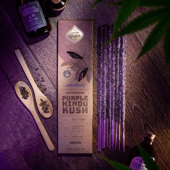 Преміальні грубі аромапалички Purple Hindu Kush Релакс і Піднесення  6 шт. в уп. Sagrada Madre 7798348237303 | Зображення 3