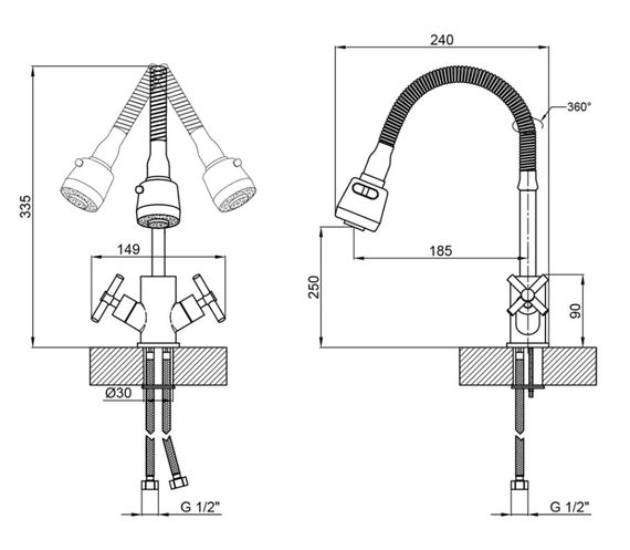 Змішувач для кухні Lidz Wind 013F4, Nickel LDWIN013F4NKS43391 | Зображення 2