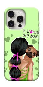 Чохол з картинкою Love my dog для Apple iPhone 16 Pro (6.3")
