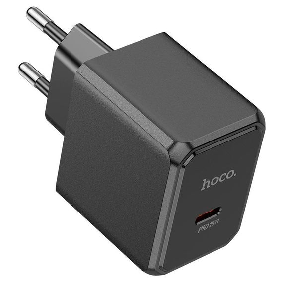 СЗУ 110-240V HOCO CS13A 1xUSB-C, PD20W, Black, Blister | Зображення 1
