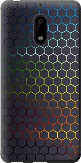 Чехол на Nokia 6 Переливающиеся соты "498u-898-17620"