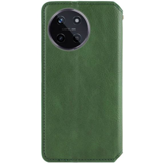 Шкіряний чохол-книжка GETMAN Cubic (PU) для Realme 11 4G Зелений | Зображення 1