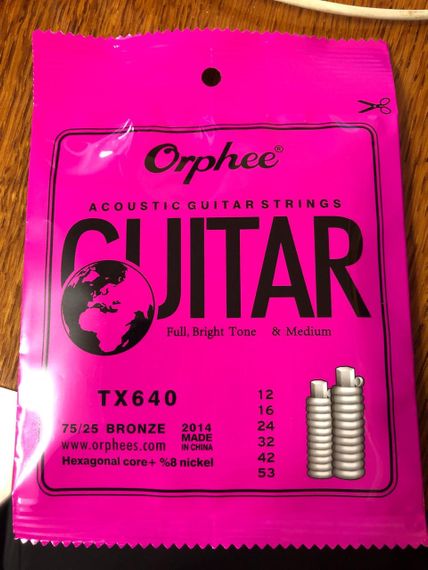 Струны Orphee бронза бронзовые для акустической гитары 12-53 струни | Зображення 2