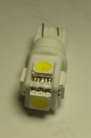Світлодіодна біла (White) автолампа T10(W5W)5PCS 5050 SMD(70 Lm) ceramic lamp (Modern CAR) | Зображення 1