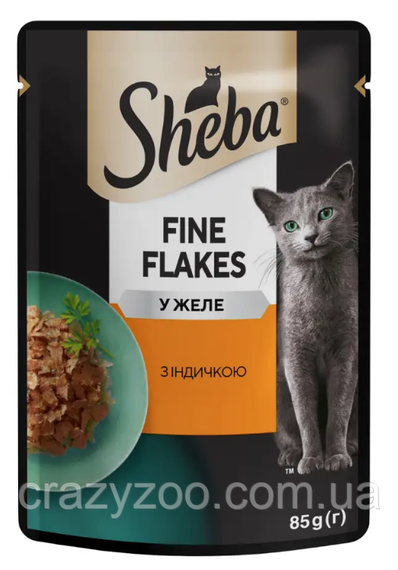 Влажный корм для котов Sheba с индейкой в желе 85 г 460604