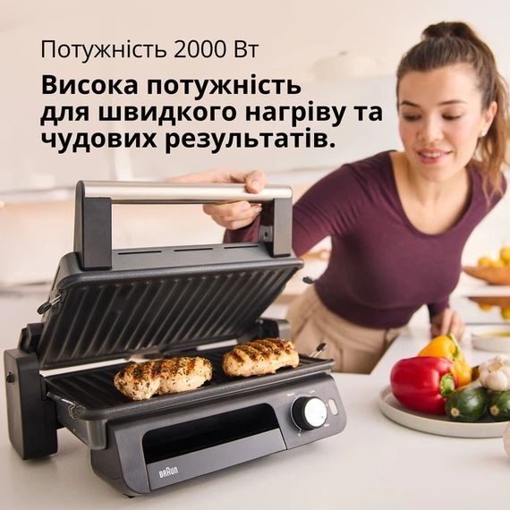 Электрогриль Braun MultiGrill 5 CG5033IGY 2000 Вт серебристый | Зображення 5