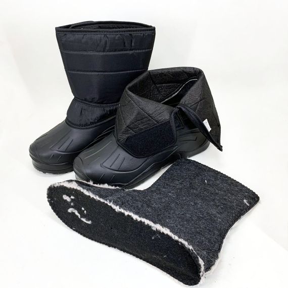 Сапоги мужские утепленные черные 42р 27,5см Мужские резиновые сапоги из резины | Зображення 4