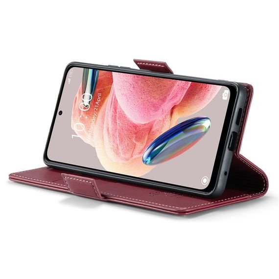 Шкіряний чохол-книжка Retro Case для Xiaomi Redmi 12 колір Червоний | Зображення 3