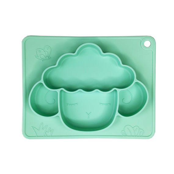 Силіконова тарілка-килимок "Баранчик" MGZ-0125(Turquoise) 18х23 см