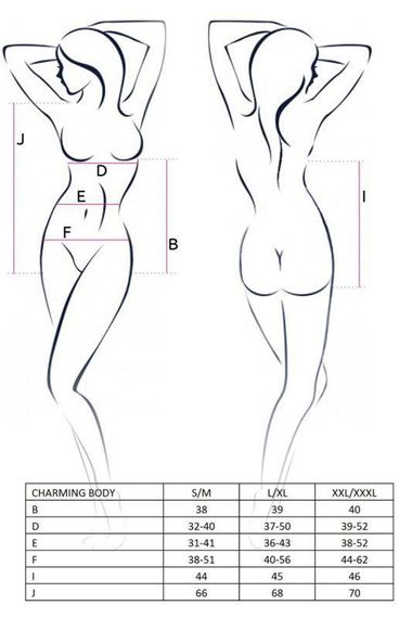 Боді Passion CHARMING BODY L/XL, black sexstyle | Зображення 2
