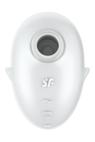 Вакуумний вібратор стимулятор Satisfyer Cutie Ghost білий, 9.1 см Sex Aura | Зображення 1
