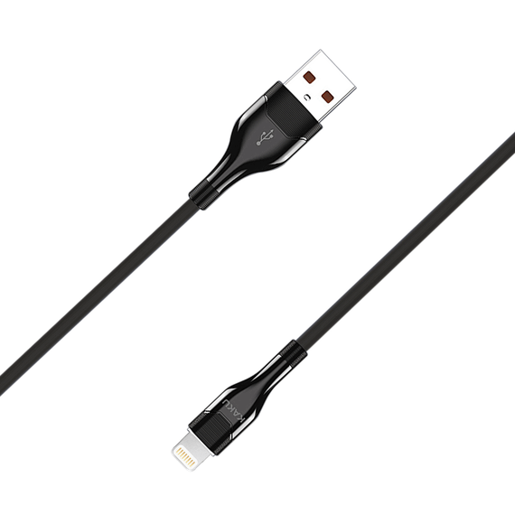 USB кабель Kaku KSC-223 USB - Lightning 1.2m з підсвічуванням - Black | Зображення 1