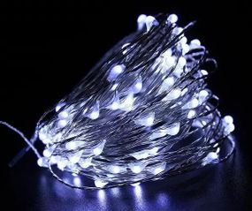 Гирлянда "Роса" на катушке 50 м, 500 Led, 8 режимов, на USB, белая