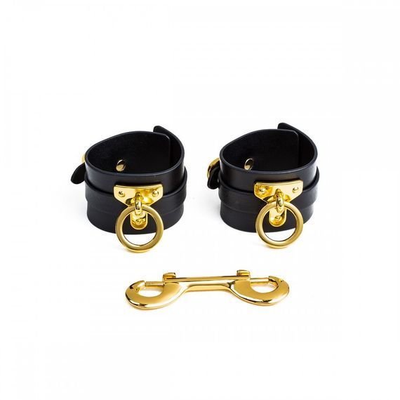 Наручники UPKO Handcuffs італійська шкіра, чорні Sex Aura | Зображення 6