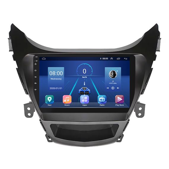 Штатна магнітола Lesko для Hyundai Elantra V (MD) 2010-2014 екран 9" 6/128Gb 4G Wi-Fi GPS Top