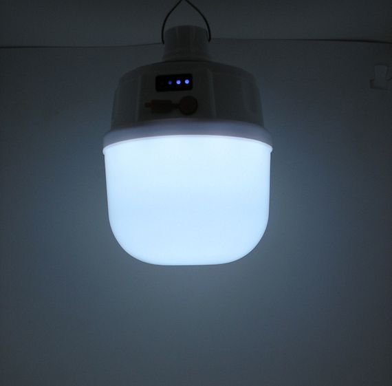 Лампа на аккумуляторе USB ЮСБ 2400 mAh + солнечная батарея с подвеской ЛЕД LED Solar Emergency Charging Lamp | Зображення 5