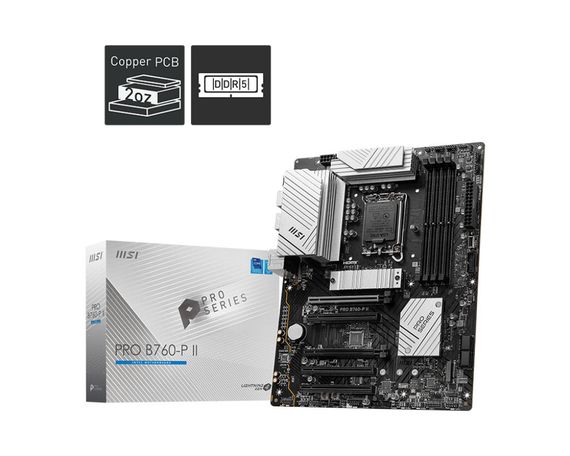 Материнcкая плата MSI PRO B760-P II s1700 B760 4xDDR5 M.2 HDMI DP ATX 911-7E29-009 | Зображення 4