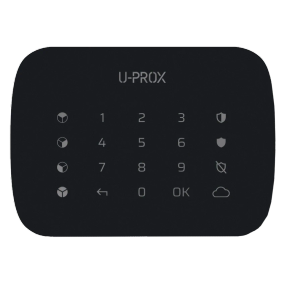 U-Prox Keypad G4 Black Бездротова сенсорна клавіатура для чотирьох груп - Управління охороною