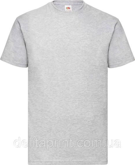Футболка чоловіча Fruit of the Loom Valueweight Серый Меланж XL