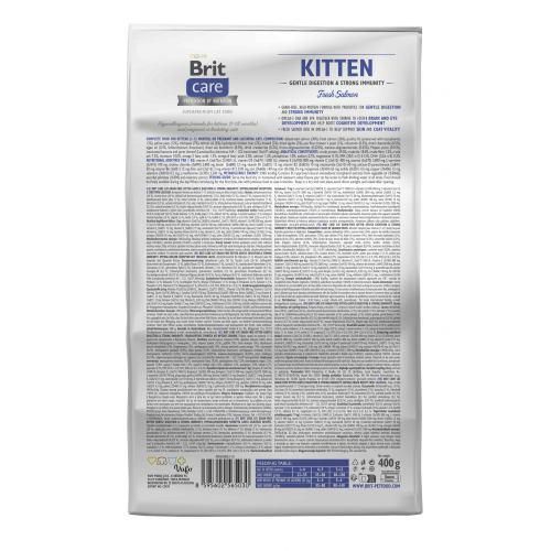 Сухой корм Brit Care Cat by Nutrition Kitten Gentle Digestion Strong Immunity для котят, с лососем, 400 г | Зображення 2