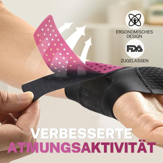 Бандаж пов’язка фіксуюча для зап’ястя L/XL з отвором для великого пальця, при болі, тендініті, артриті, розтягненнях | Зображення 1