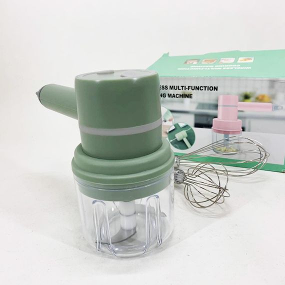 Ручний бездротовий міксер-подрібнювач 2 в 1. Колір: зелений TO-15 | Зображення 3