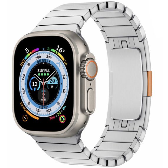 Ремінець Steel для Apple Watch 42(ser.1-3)/44/45/46/49mm (140-190mm) Silver