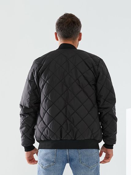 Мужской стеганая куртка демисезонная BS1584 цвет черный, размер L | Зображення 5