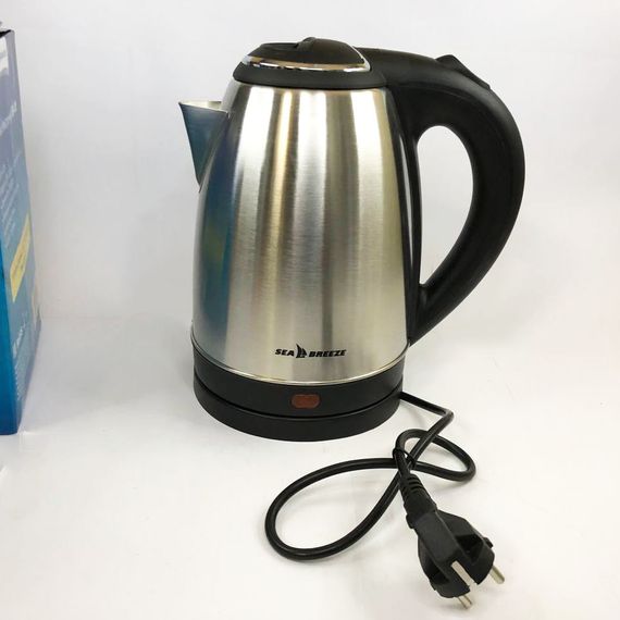 Тихий электрический чайник Sea Breeze SB-012 1.8 л | Чайник дисковый | WF-789 Чайник електро | Зображення 6