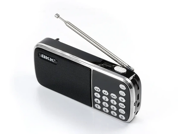 Карманный мини-радиоприемник BKK USB MP3 L088 карманный с картридером и аккумулятором с папками и SD-картой Черный | Зображення 6