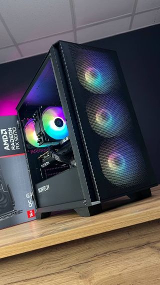 Збірка на замовлення: ігровий ПК Montech Air 1000 Premium Black Tower / AMD Ryzen 5 7500F (6 (12) ядер по 3,7 - 5,0 ГГц) / 32 ГБ DDR5 / 1000 ГБ SSD M.2 / AMD Radeon RX 9070, 16 GB GDDR6, 256-bit / 750W | Зображення 2